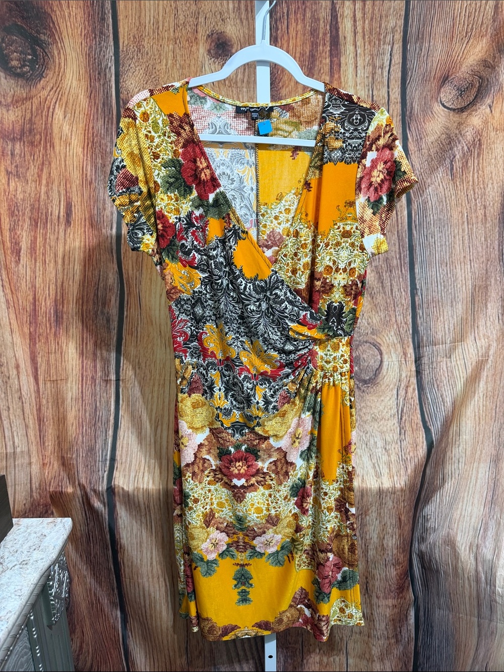 Mlle Gabrielle Wrap Style Dress Size L